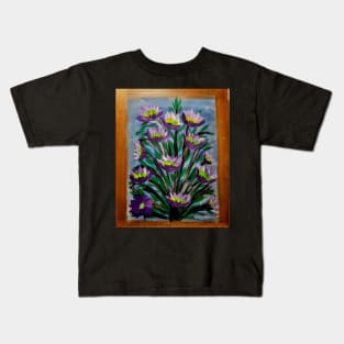 Some abstract purple flowers Kids T-Shirt